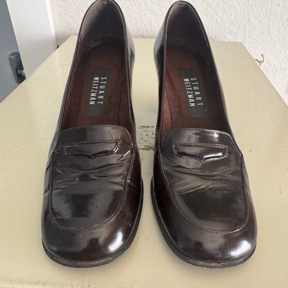 Stuart Weitzman Oxford Heeled Dark Brown Size 7